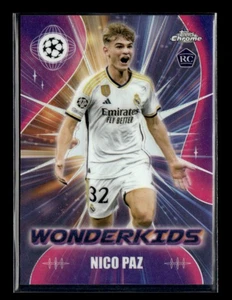 Nico Paz RC 2023-24 Topps Chrome UEFA Club Competitions Wonderkids #WK-10 [ecu2 - Picture 1 of 2