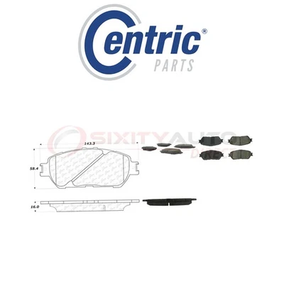 Centric Posi Quiet Disc Brake Pads w Shims for 2004-2006 Lexus ES330 3.3L V6 ij Foto 1 de 4