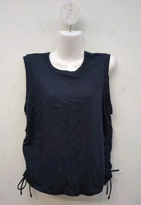 Ann Taylor Petite Weekend Collection Side Tie Sleeveless Tank Top XL Night Sky - Picture 1 of 8
