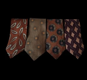 Vintage Giorgio Armani Cravatte Silk Tie 4 Pc Made in Italy - Picture 1 of 5