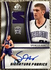 Spencer Hawes 2009-10 SP Game Used Signature Fabrics Jersey Autograph Kings ESE