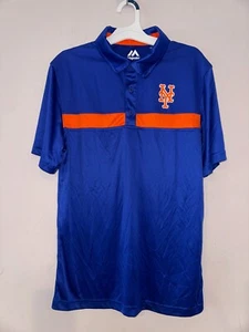 MLB New York Mets Men's Polo T-Shirt M Pit to Pit 18" - Picture 1 of 6