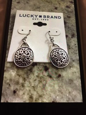Lucky Brand Silver Hanging Earrings, NWT - Image 1 of 2