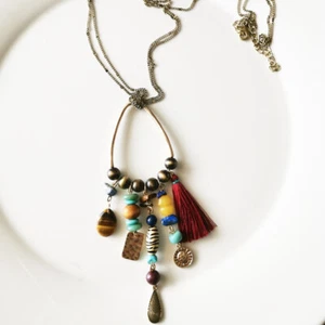 New 32" Premier Designs Teardrop Pendant Necklace Gift Vintage Women Jewelry - Picture 1 of 3