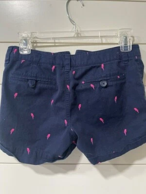 Girls Cherokee Dark Blue/pink bird Jean Shorts Size Large 10 - 12 - Image 1 of 3