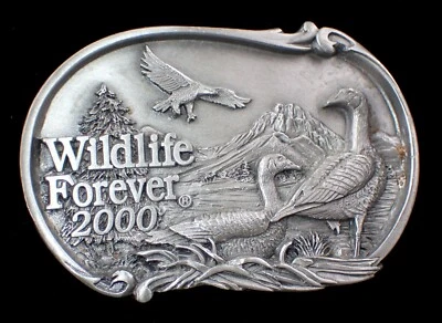 2000 WILDLIFE FOREVER  BELT BUCKLE ~MALLARD DUCKS~ #1510  GREAT DETAIL — 第 1/2 张图片