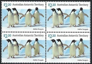 2022 AAT SG# 322 Fauna Penguins $2.20 block of 4 Mint MUH MNH - Picture 1 of 1