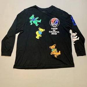 Grateful Dead 2021 Long Sleeve Bears T Shirt Black Cotton Polyester Size XXL - Picture 1 of 7