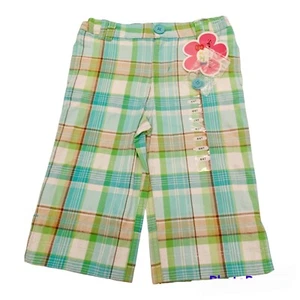 Specialty Girl Toddler Turquoise Plaid Capri's-4/4T - Picture 1 of 3