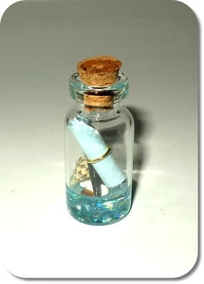 Miniatur Flaschenpost, Wunschflasche, NEU - Bild 1 von 4