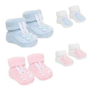 Newborn Baby Bunny Booties Baby Boys Girls Booties Soft Bootees 0-3 Months S421