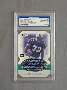 2001 SAGE HIT Autographs Die Cuts #A32 Rudi Johnson RC Bengals PGS GEM MINT 10 - Picture 1 of 2