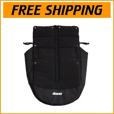 Funda de cochecito de invierno negra ajustable para clima frío - Cierre a presión fácil Foto 1 de 4