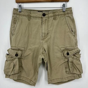 American Eagle Cargo Shorts Men's 30 Beige Classic Fit Cotton Pockets Y2K - Picture 1 of 10