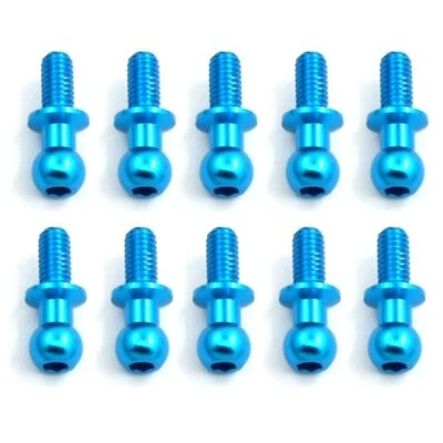 ALU M3 4.8MM BALL STUD 10PCS FOR 1/10 TAMIYA TT01 TT02 SAKURA D3 D4 D5 DRIFT CAR - Image 1 of 4