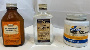 VINTAGE Rexall Tincture Benzoin Compound 2oz. Brown Glass Bottle #U2852 & More - Picture 1 of 6