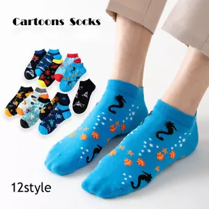 3 Paar Crew-Socken Strumpfwaren Baumwollsocken Kurze Socken Tiermuster /s - Bild 1 von 35