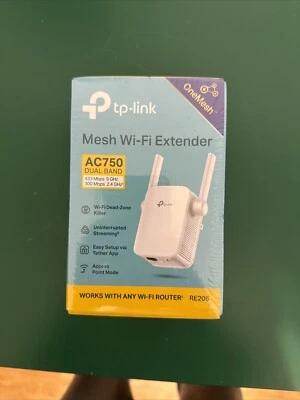 Tp-Link Mesh Wi-Fi Extender AC1200 Dual Band 867 Mbps 5 GHz Works W/Any Router - Image 1 of 4