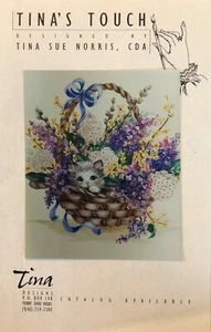 Vintage Tole Pattern Packet: Spring Basket Kitten by Tina Sue Norris - Picture 1 of 2