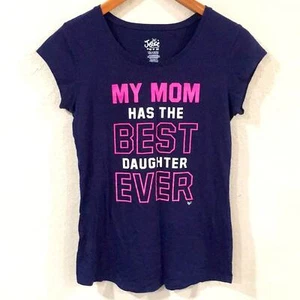 Justice Girls 18 Best Daughter Screen Print Tee Shirt Short Sleeve - Picture 1 of 11
