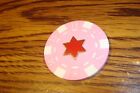 STAR of DAVID Poker Chip,Golf Ball Marker,Card Guard,Gold Tone-Enameled Red/PINK