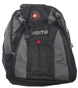 Swiss Gear Laptop Back Pack Voith Black Gray Book Bag Airflow Backpack Sherpa - Picture 1 of 13