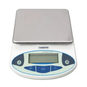30 kg/0,1 g Multifunción Analítico Balance Electrónico Recuento RS232 - Imagen 1 de 20
