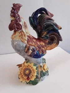 J. Willfred Handpainted Large Gorgeous Rooster 1960's Sadek Import Company 14" - Picture 1 of 24