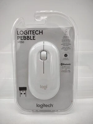 NEW LOGITECH PEBBLE M350 PORTABLE WIRELESS MOUSE COLOR: WHITE 910-005770 - Image 1 of 4