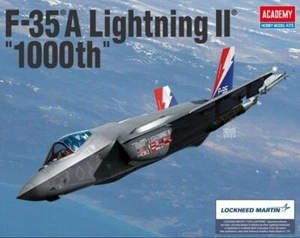 Academy 12591 F-35A Lightning II "1000th" | Altamente detallado | Calcomanías auténticas | - Imagen 1 de 2
