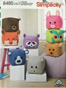 Toys Children’s Animal Toys Girls Boys Home Decor Simplicity Sewing Pattern - Picture 1 of 8