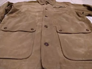 Seltene TIMBERLAND vernietetes Leder Distressed Vintage Schweißer/Ranchjacke Gr. M - Bild 1 von 12