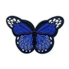 Papillons Bleu Foncé Grand Patch / Badge Brodé