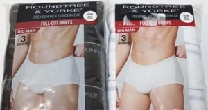 Nuevo con etiquetas Roundtree & Yorke corte completo 3 calzoncillos Big Man 46-56 negro/blanco 0005 - Imagen 1 de 6