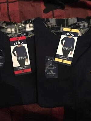 Sudadera para mujer IZOD manga larga con lazo frontal 2-fer talla a elegir azul marino Foto 1 de 4