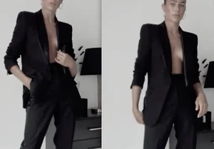 ZARA BLACK TUXEDO BLAZER ELEGANT FORMAL COAT CLASSIC VELVET LAPEL SIZE M new - Picture 1 of 14