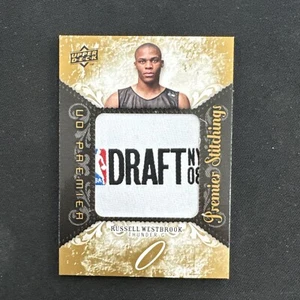 2008-09 Upper Deck Premier Stitchings Russell Westbrook Rookie 2/5 Gold - Picture 1 of 3