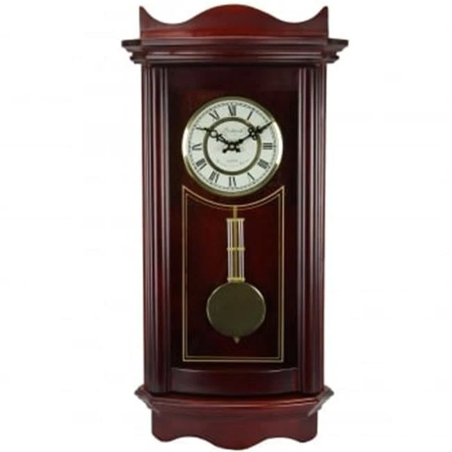 Bedford Clock Collection BED1247CHR Weathered Cherry Wood 25 in. Wall Clock w... - Image 1 of 1