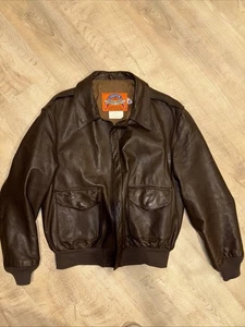 Cooper A-2 Comm.Brown Flight USAF Bomber Leather Goatskin Jacket 💎 46L XL - Bild 1 von 12