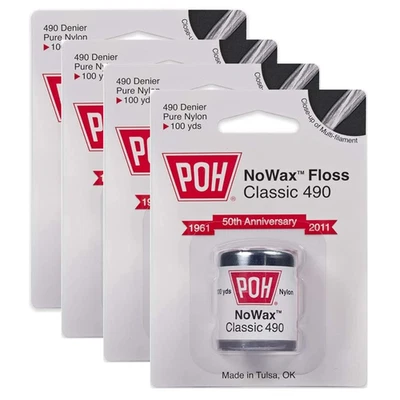 POH Dental Floss Unwaxed, 100 Yard- 4 Pack - Image 1 of 4