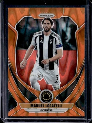 2025 Prizm FIFA World Cup Manuel Locatelli Orange Seismic #111/199 Juventus - Image 1 of 2