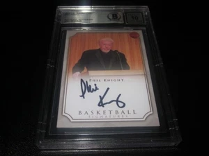 PHIL KNIGHT SIGNED AUTO CUSTOM CARD BECKETT SLAB AUTO GRADE 10 RARE HOF NIKE - Picture 1 of 4