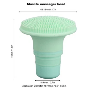 Brush Fascia Massager Head Silicone Replacement Muscle Massager Head (Green UTS - Picture 1 of 22
