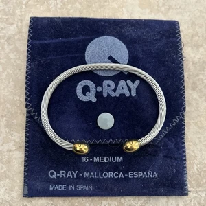 Q-Ray Wellness Magnetic Health Bracelet Medium Twisted Cable Stainless Steel - Picture 1 of 4
