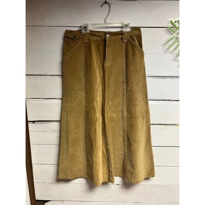 Women's Eddie Bauer Brown Khaki Tan Corduroy Maxi Skirt Size 6 - Image 1 of 4