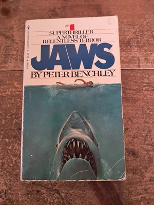 Jaws Peter Benchley Vintage Paperback 8th Printing 1975 - Image 1 of 4
