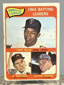 1965 Topps #1 AL Batting Leaders Tony Oliva / Brooks Robinson / Elston Howard - Picture 1 of 3