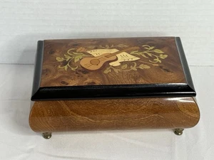 Vintage MAPSA Wood Inlay Jewelry Music Box Swiss Movement “Dr. Zhivago” - Picture 1 of 9