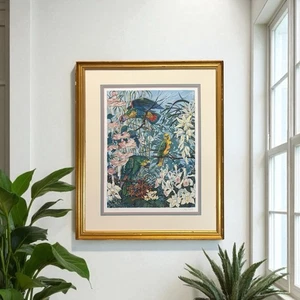 John Powell “Parrots and Hibiscus” 11/225 Limited Edition Signed Numbered - Picture 1 of 11