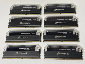 DDR4 64GB Corsair Dominator Platinum  KIT (8X8GB) 2400MHz Desktop Memory Ram - Picture 1 of 9